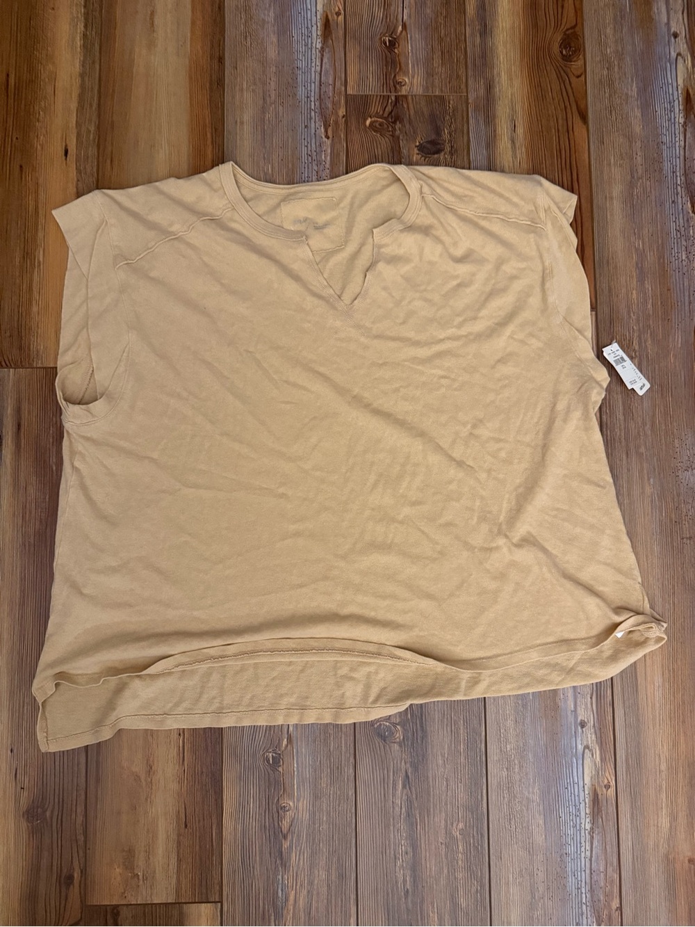 aerie Women's Sleeveless V-Notch Tank in Camel